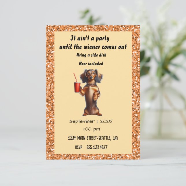 Beer Party Any Occasion Invitation (Standing Front)