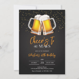 Beer Party Celebration Birthday Invitation