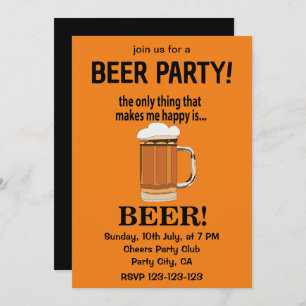 Beer Party Drinking Beer Invitation
