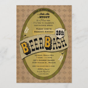 Beer Party or Beer Bash Invitation