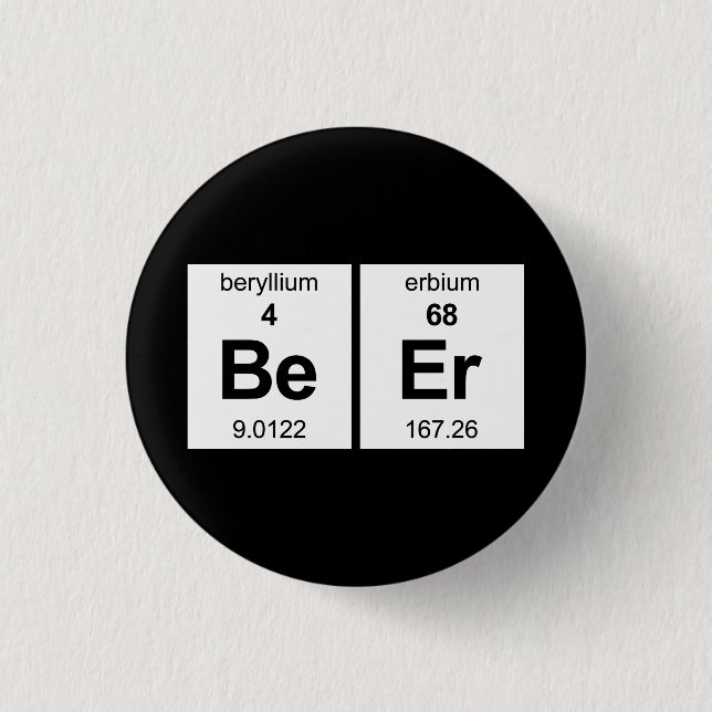 BeEr Periodic Table 1 Inch Round Button (Front)