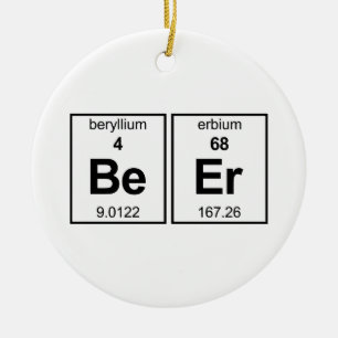 BeEr Periodic Table Ceramic Ornament