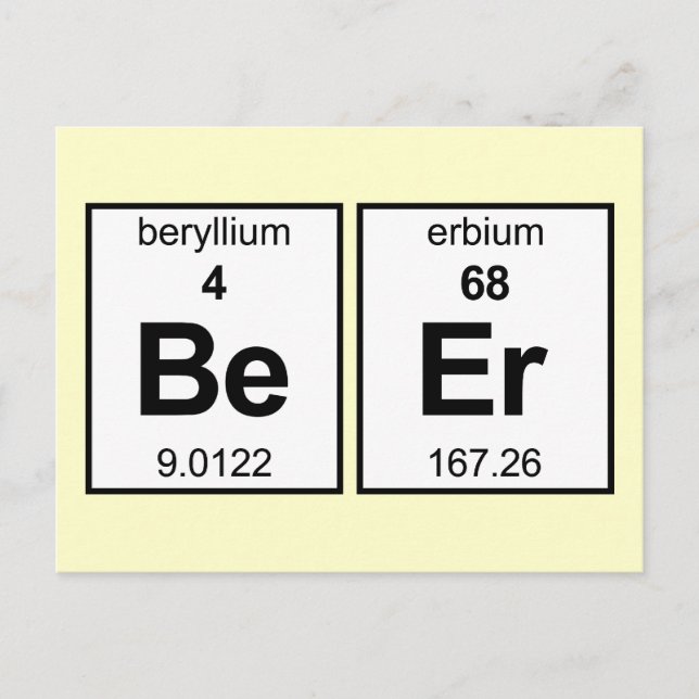 BeEr Periodic Table Postcard (Front)