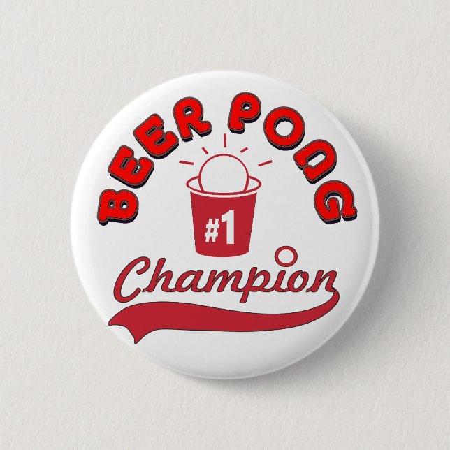 Beer Pong Award 2 Inch Round Button (Front)