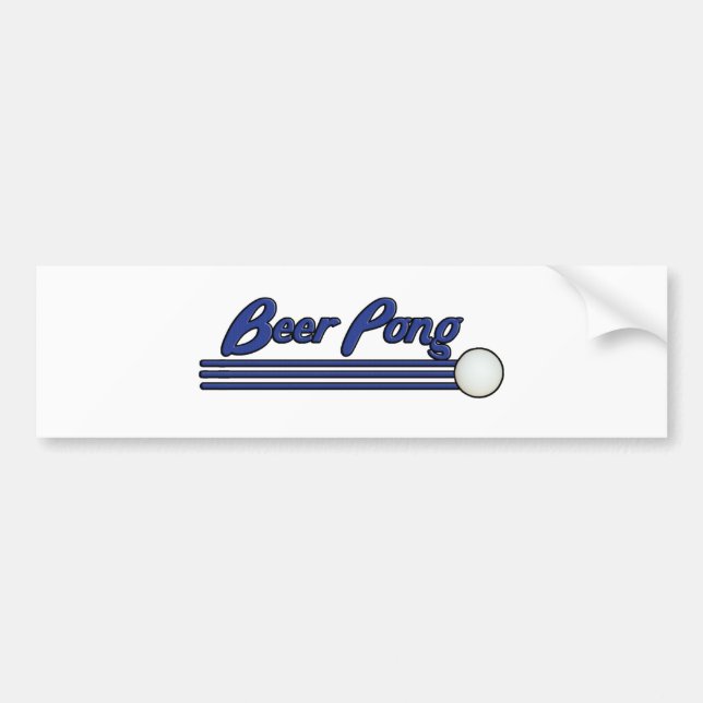 Beer Pong Bumper Sticker (Front)