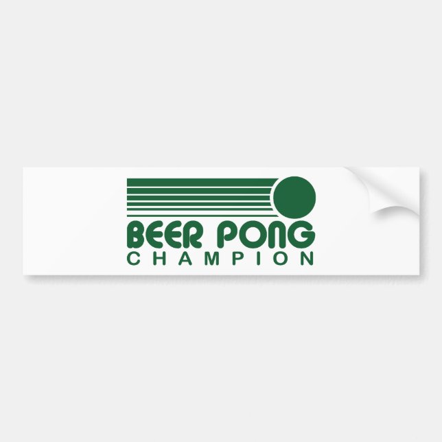 Beer Pong Bumper Sticker (Front)