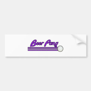 Beer pong bumper sticker