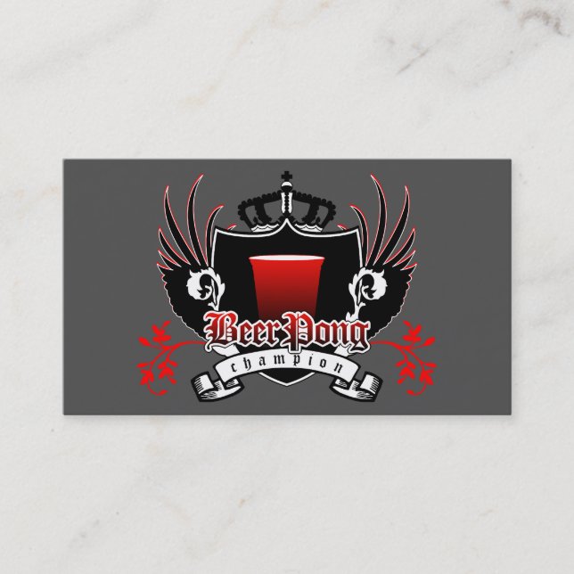 beer pong champion loyalty card (Front)
