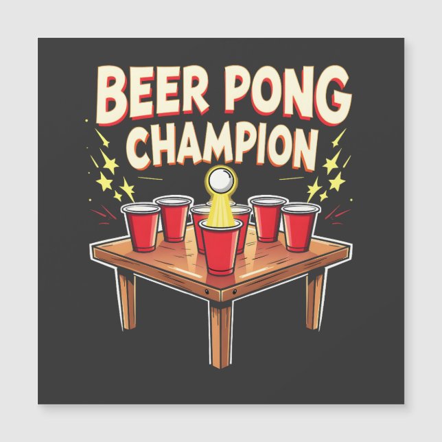 Beer Pong Champion Ping Pong Drinking (Front)