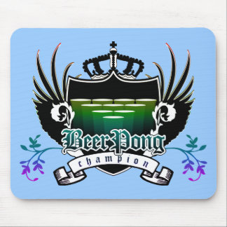 beer pong champion royal crest mouse pad