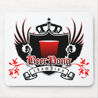 beer pong champion royal crest mouse pad
