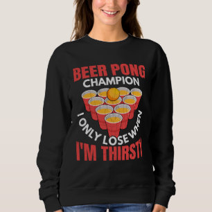 Beer Pong Champion Sports Player Coach Graphic Sweatshirt
