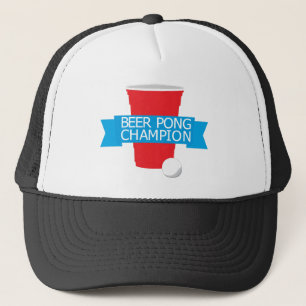 beer pong champion trucker hat