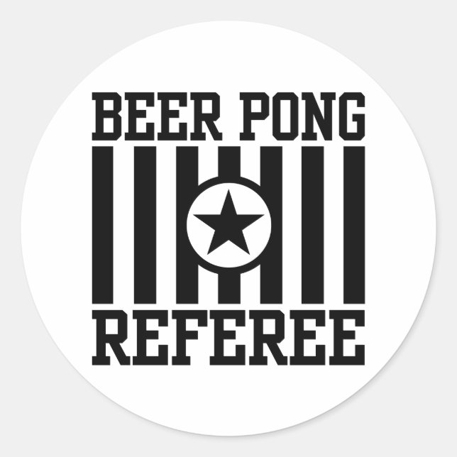 Beer Pong Classic Round Sticker (Front)