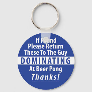 Beer Pong Dominance Key Chain