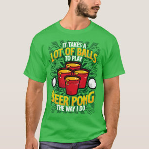 Beer Pong Funny Humour Drinking Game T-Shirt