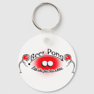 beer pong keychain