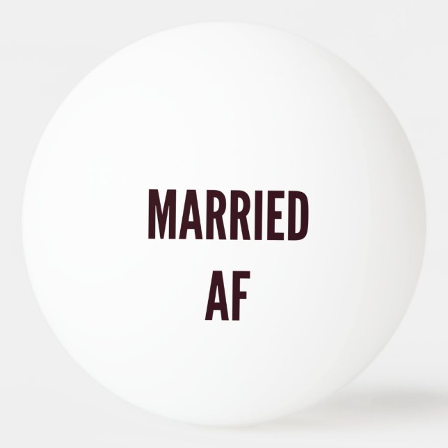 Beer Pong married af funny Christmas wedding xmas Ping Pong Ball (Front)
