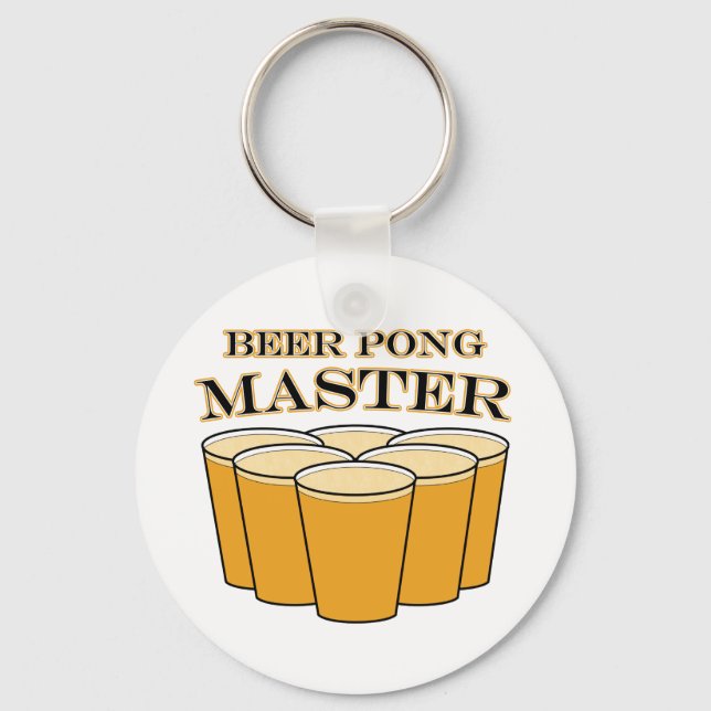 Beer Pong Master Keychain (Front)