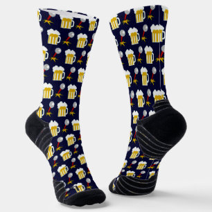 Beer Pong Pattern Socks