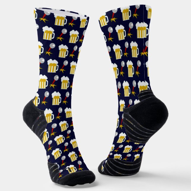 Beer Pong Pattern Socks (Angled)