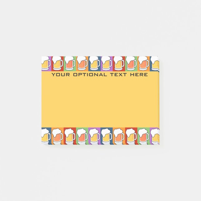 BEER Pop Art custom Post-It notes (Front)