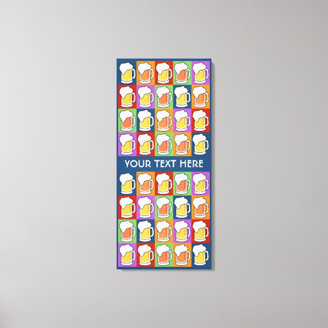 BEER Pop Art impression de toile personnalisée (Recto)