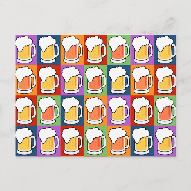 BEER Pop Art postcard (Front)