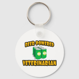 Beer-Powered Veterinarian Keychain