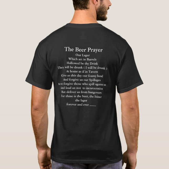 Beer Pray Men`s Tee Shirt (Back)
