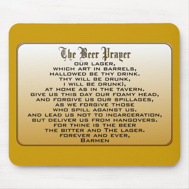 Beer Prayer Mouse Pad (Front)