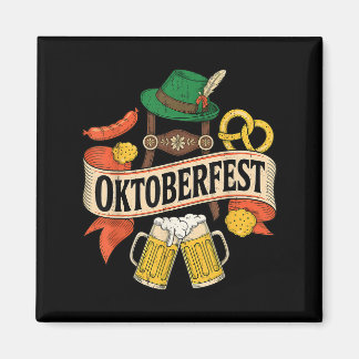 Beer Pretzel Sausage Bavarian Hat Men Women Magnet