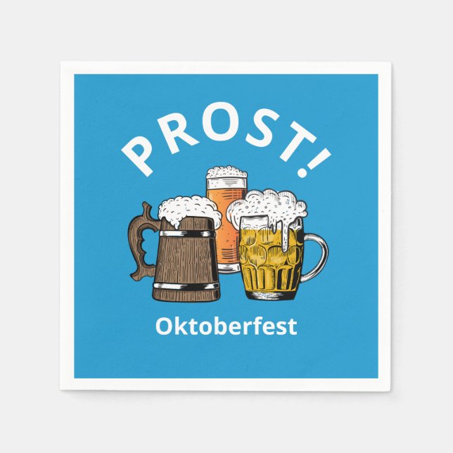 Beer Prost Oktoberfest Paper Napkin (Front)