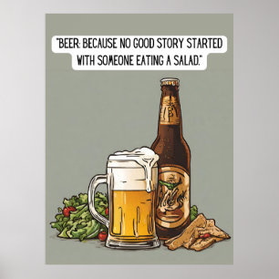  Beer Quote Poster