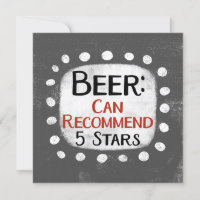 Beer Review 5 Stars Greeting Card