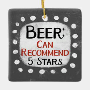 Beer Review 5 Stars Ornament