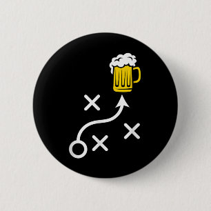 Beer Route Run Funny Football Playbook 2 Inch Round Button