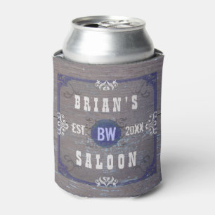Beer Saloon Customizable Home Bar Rustic Wood Can Cooler