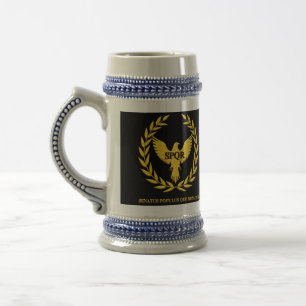 Beer Saput (Bear Mug) Roman Eagle in Black Stein