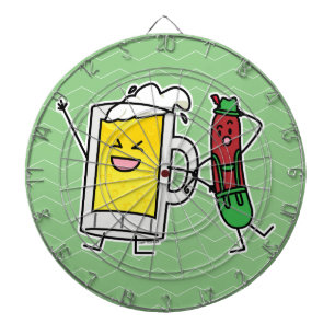 Beer sausage Octoberfest Oktoberfest lederhosen Dartboard