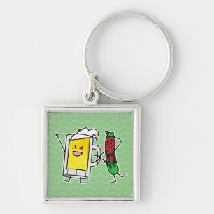 Beer sausage Octoberfest Oktoberfest lederhosen Keychain