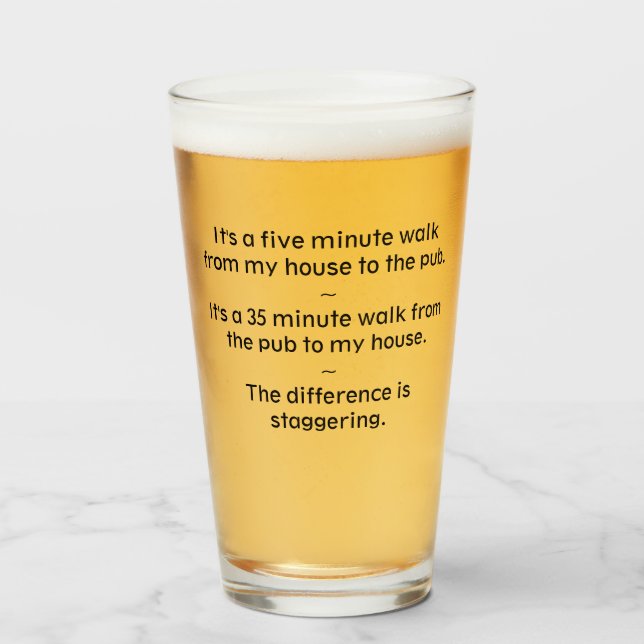 Beer Science Beer Math Pub Glass (Front Filled)