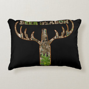 Beer Season Hunting Season Gift For Hunter Accent Pillow