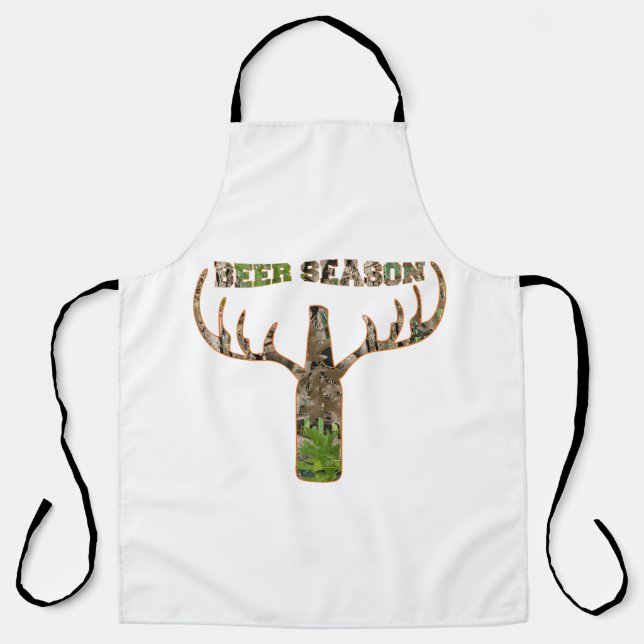 Beer Season Hunting Season Gift For Hunter Apron (Front)