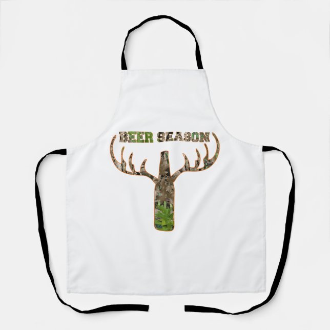 Beer Season Hunting Season Gift For Hunter Apron (Front)