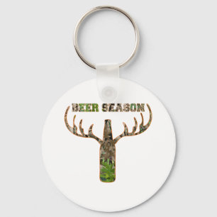 Beer Season Hunting Season Gift For Hunter Keychain