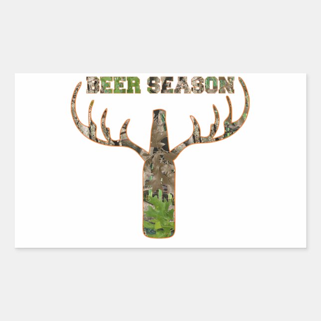 Beer Season Hunting Season Gift For Hunter Sticker (Front)