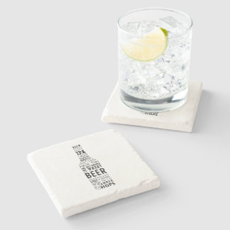 Beer shaped stone coaster