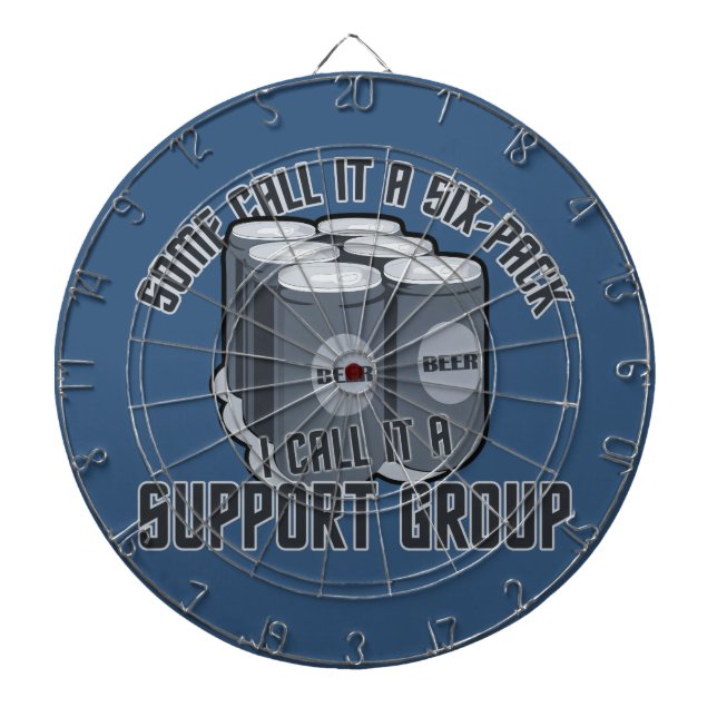 Beer Six Pack custom colour dart board (Front)