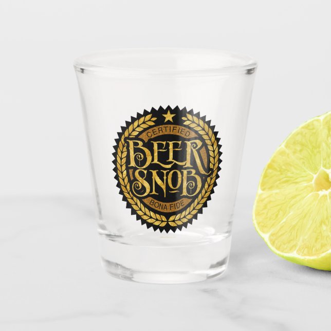 Beer Snob Shot Glass (Front)